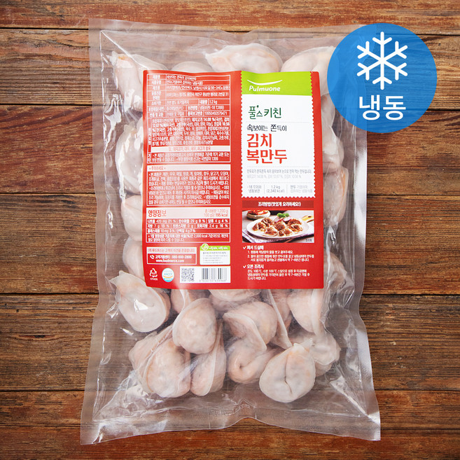 풀무원 풀스키친 속보이는 쫀득이 김치 복만두 (냉동), 1.2kg, 1개