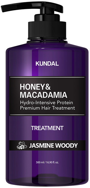 쿤달 허니 앤 마카다미아 헤어 트리트먼트 아로마에디션 자스민우디향, 500ml, 1개