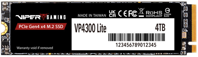 PATRiOT 博帝 VP4300 Lite SSD固態硬碟, 4TB, VP4300L4TBM28H