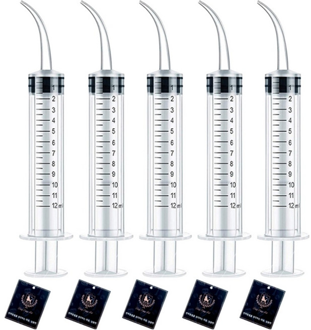 딩동펫 커브 소동물 피딩용 주사기 5p, 투명, 1세트