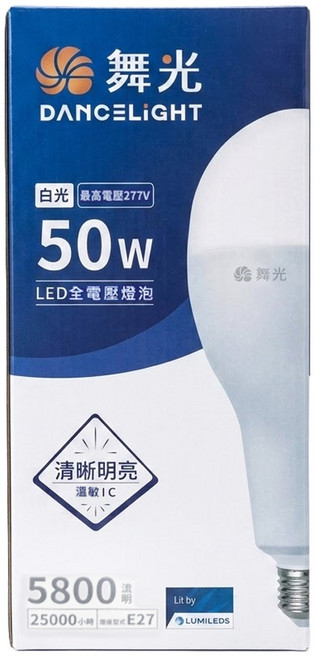 DANCELIGHT 舞光 50W LED全電壓燈泡, LED-E2750DR2, 1個
