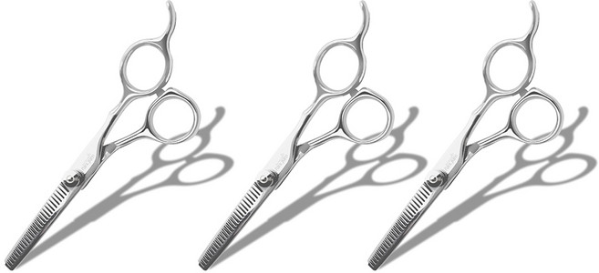 박준뷰티랩 프리미엄 홈케어 틴닝 미용가위, 3개