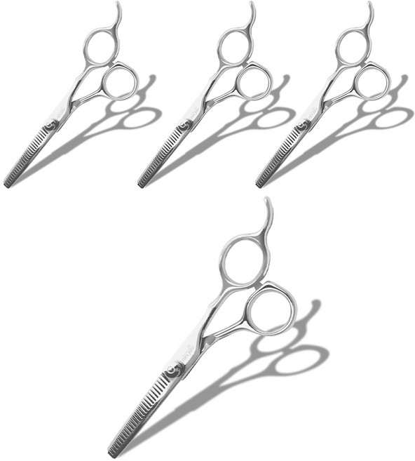 박준뷰티랩 프리미엄 홈케어 틴닝 미용가위, 4개