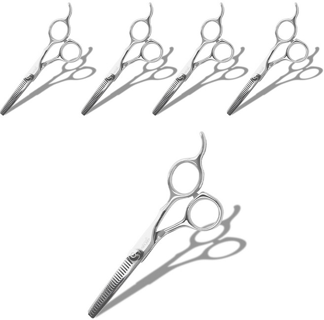 박준뷰티랩 프리미엄 홈케어 틴닝 미용가위, 5개