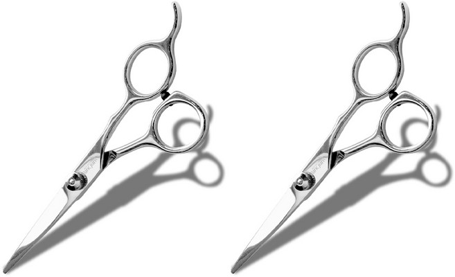 박준뷰티랩 프리미엄 홈케어 헤어 미용가위 16cm, 실버, 2개