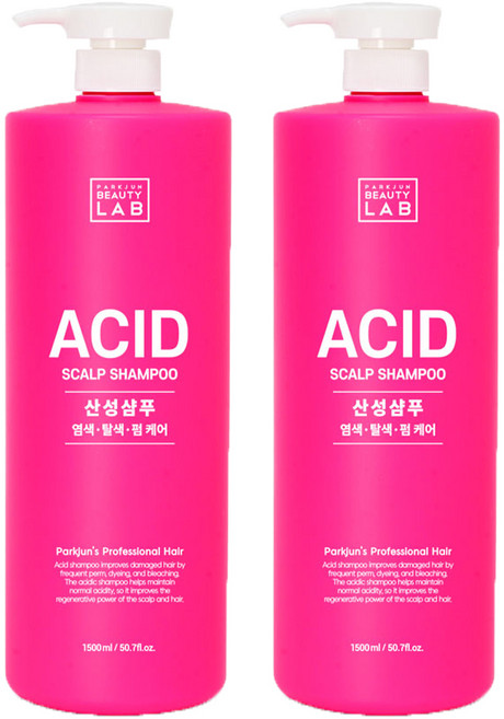 박준뷰티랩 약산성 애씨드 대용량 샴푸, 1.5L, 2개