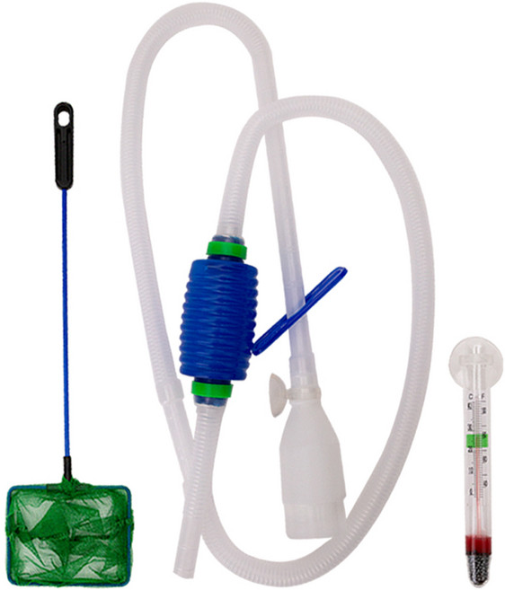 아마존 수조 청소기 사이펀 + 온도계 + 뜰채 세트, 1세트
