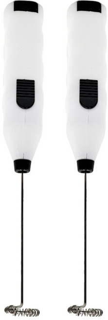 日本 echo 電動打奶泡器 20 x 3.5cm, 白色, 2支