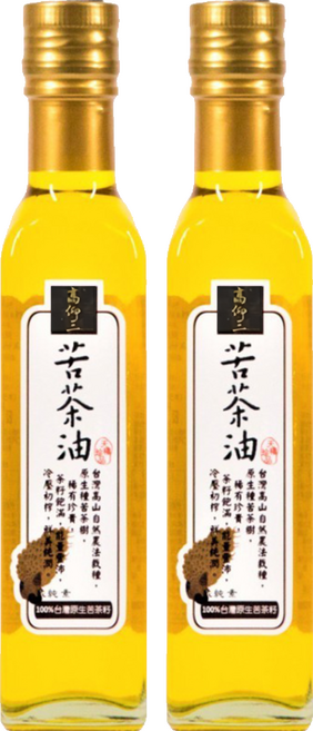 高仰三 苦茶油 冷壓初榨技術 味道清新 散發淡淡花果香, 250ml, 2瓶