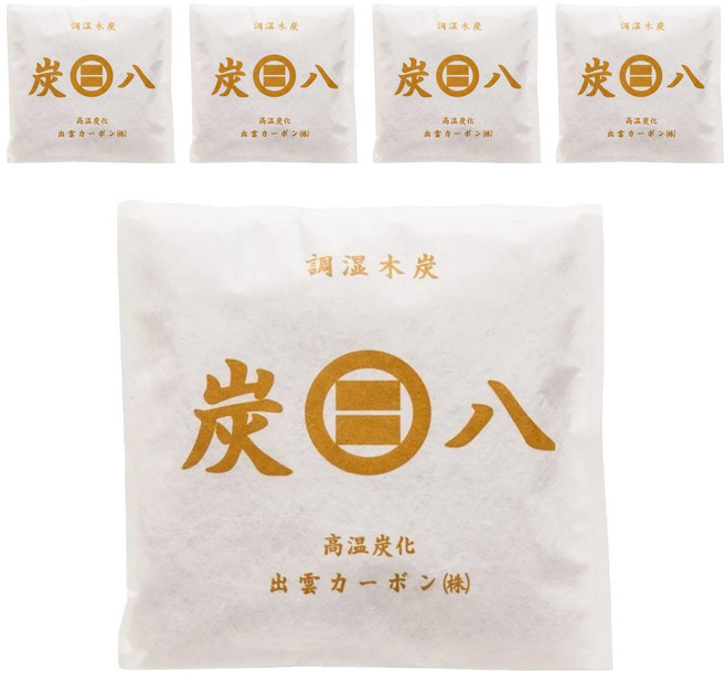 出雲屋炭八 室內調濕木炭 小(19 x 19 x 2.5cm), 40g, 5個