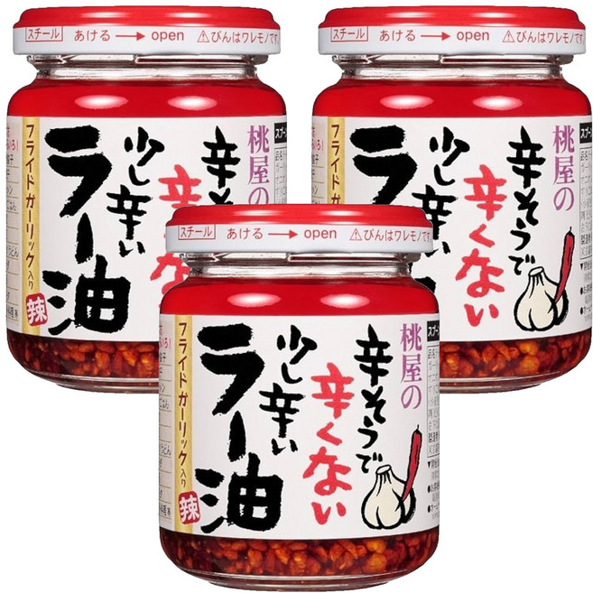 桃屋 大蒜辣油, 110g, 3罐
