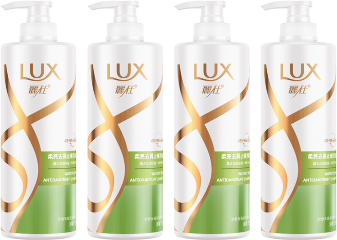 LUX 麗仕 柔亮去屑止癢 洗髮乳, 750g, 4瓶