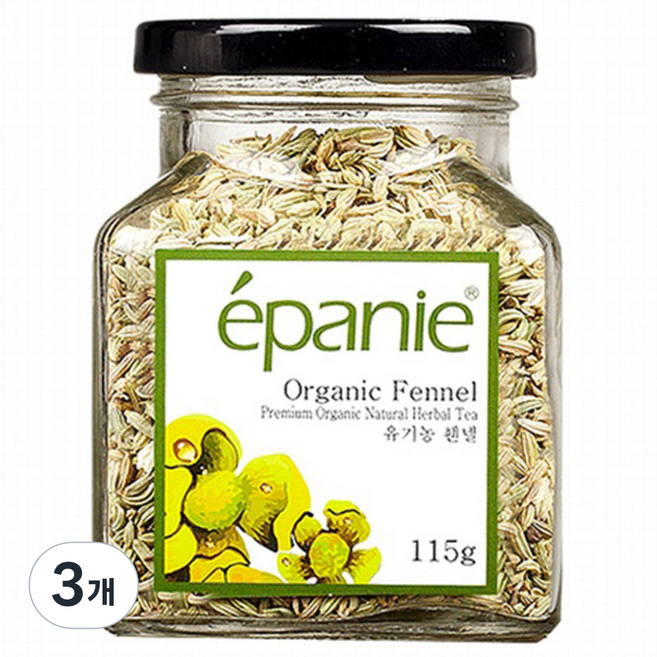 에빠니 유기농 휀넬 허브차, 115g, 3개
