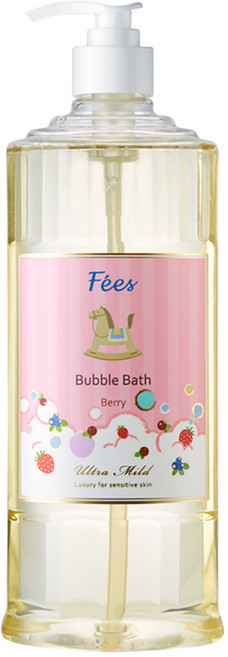 Fees BEBE 嬰兒柔護泡泡露 莓果香, 600ml, 1瓶