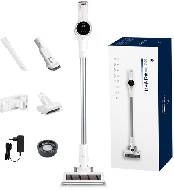 홈앤아트 BLDC 스틱형 흡입력 좋은 무선 핸디 진공청소기, 화이트, HAVG-250W