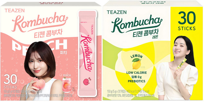 티젠 콤부차 피치 5g 30p + 레몬 5g 30p, 1세트