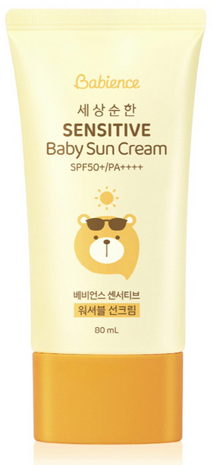 [비건라이프] 베비언스 유아용 센서티브 워셔블 선크림 SPF50+ PA++++, 80ml, 1개