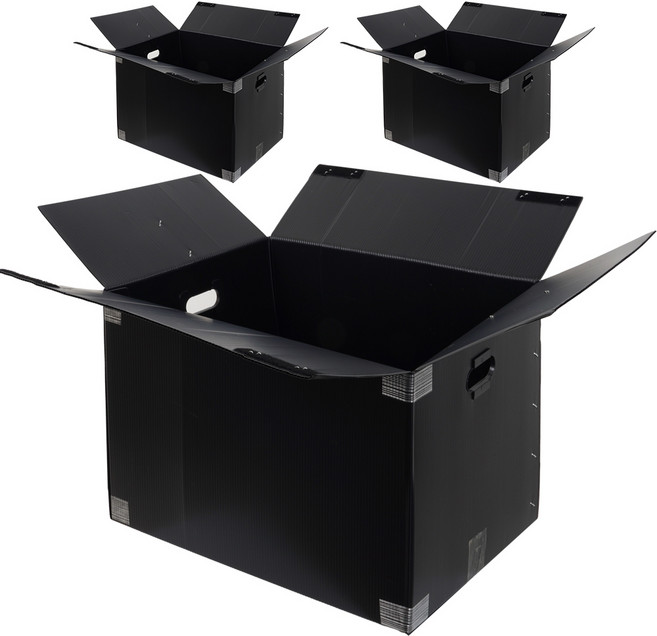 코멧 두꺼운 이사박스 3T 고급 벨크로형 3호~7호, 블랙, 3개