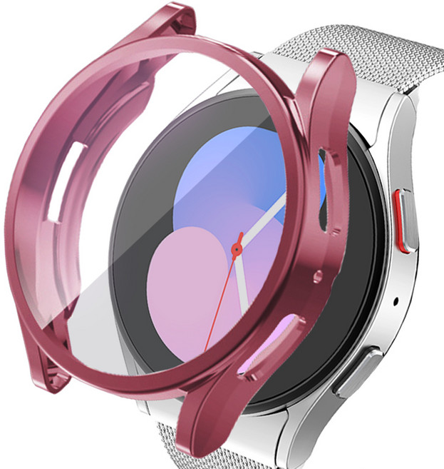 루아러블 갤럭시워치 액정보호 TPU 풀커버 케이스, 핑크, 1개