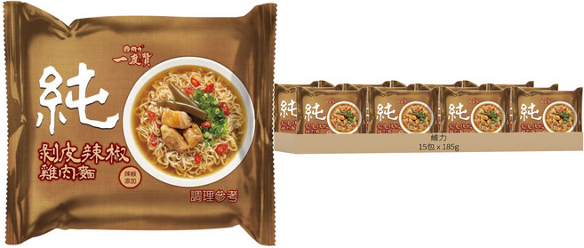 維力 一度贊 剝皮辣椒雞麵 185g, 15包