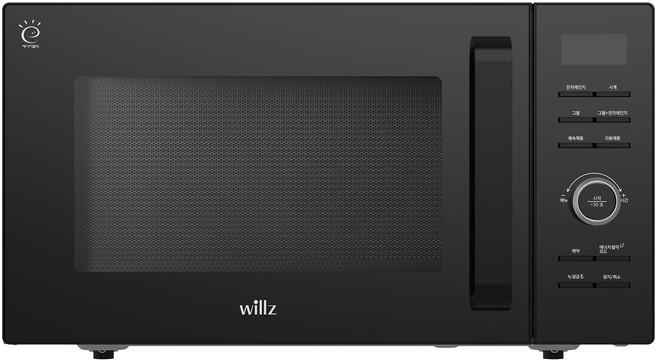 윌즈 전자레인지 턴테이블식 25L 블랙, D90D25EL-CH(B)