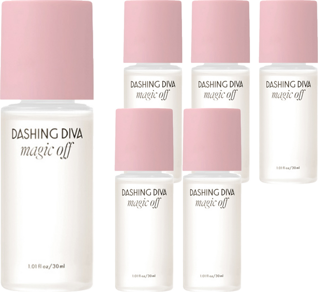 데싱디바 케어 매직오프 네일리무버, 30ml, 6개