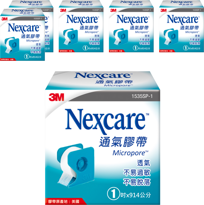 3M Nexcare 通氣膠帶 1吋 x 914cm, 6盒