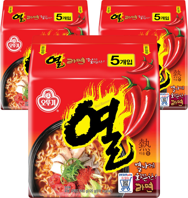 오뚜기 열라면 120g, 15개