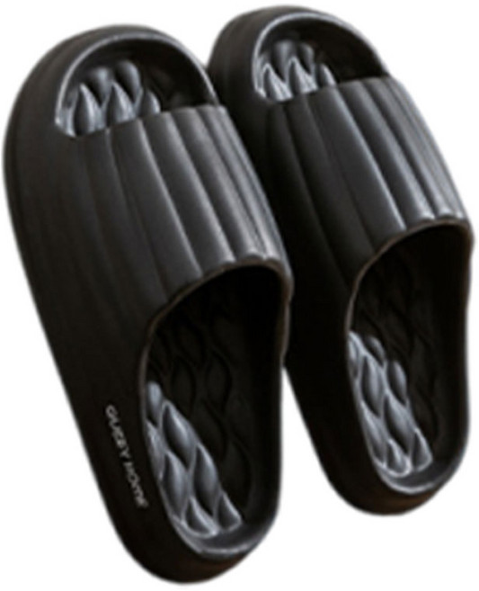 헨센 무소음 EVA 말랑 거실 슬리퍼, 블랙, 1개