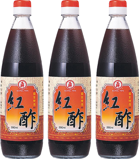 KONG YEN 工研 紅醋, 590ml, 3瓶