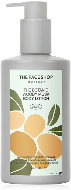 [비건라이프] 더페이스샵 더 보태닉 바디 로션 우디 머스크 향, 350ml, 1개