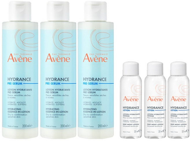 아벤느 이드랑스 온천수 수분 부스팅 에센스 인 로션 200ml + 딥 모이스트 로션 25ml 세트, 3세트