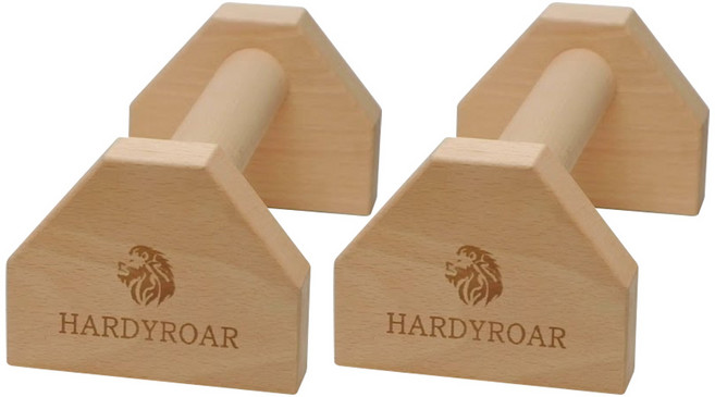 HARDYROAR 高級木製俄式挺身槓 30cm 2入, 單品, 木色
