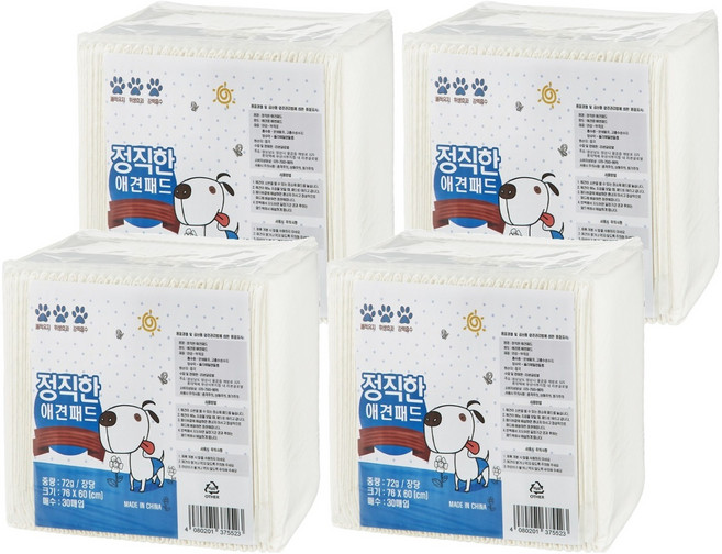 정직한패드 강아지 패드 울트라 프리미엄 72g, 120개입, 1개