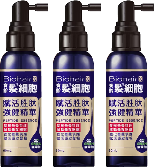 PBF 寶齡富錦 髮細胞賦活胜肽強健精華, 60ml, 3瓶