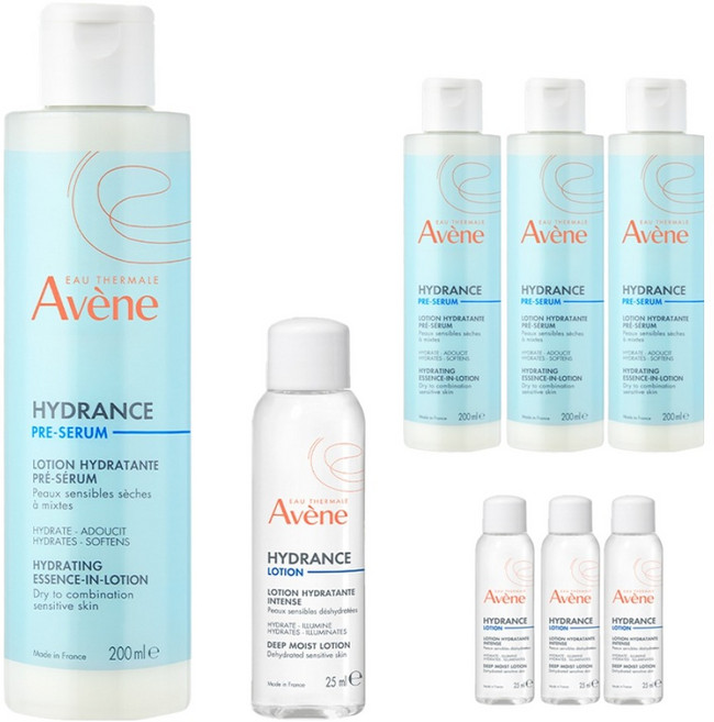 아벤느 이드랑스 온천수 수분 부스팅 에센스 인 로션 200ml + 딥 모이스트 로션 25ml 세트, 4세트