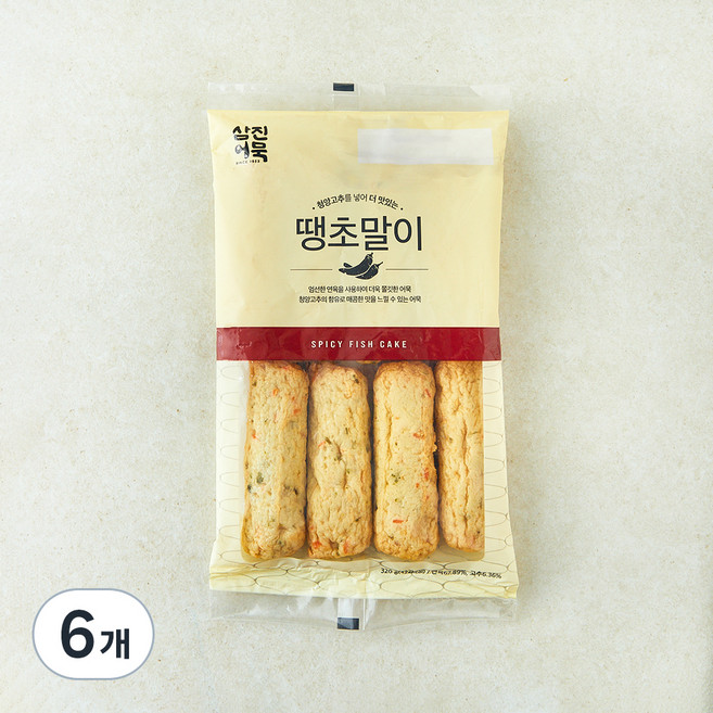 삼진어묵 땡초말이, 320g, 6개
