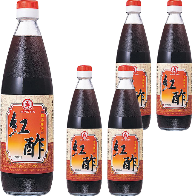 KONG YEN 工研 紅醋, 590ml, 5瓶