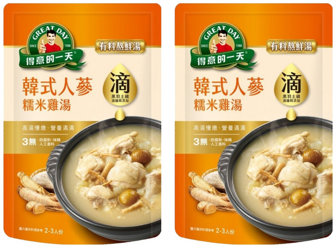 得意的一天 韓式人蔘糯米雞湯, 780g, 2包