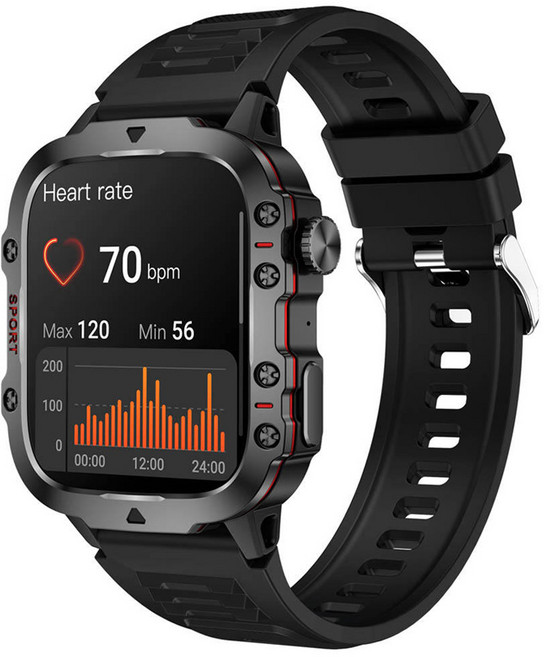 Apollo Life 阿波羅 智慧手錶 GX11, 藍牙, 軍黑灰