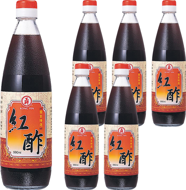 KONG YEN 工研 紅醋, 590ml, 6瓶