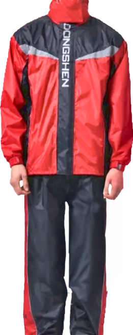 DongShen 東伸 鷹眼兩件式外套雨衣, 紅色