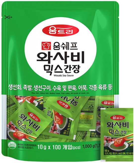 움트리 와사비믹스 간장, 10g, 100개