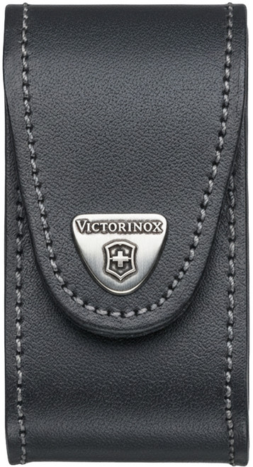 VICTORINOX 瑞士維氏 可穿腰帶黑色皮製皮套 適用91mm長2~4層厚瑞士刀 4.0521.3, 1個