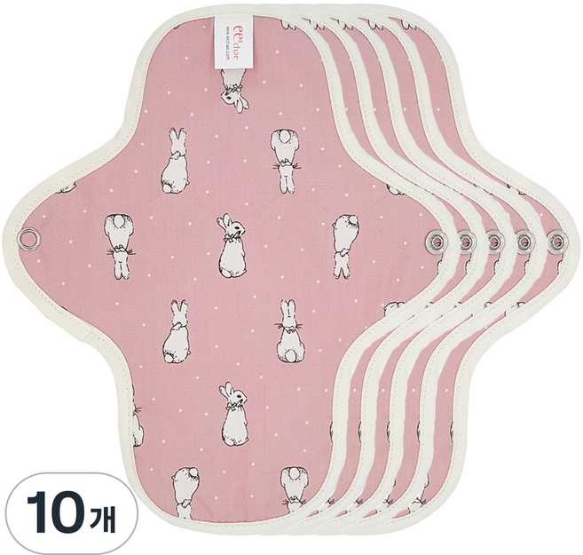 이채 플라워 날개형 면생리대 핑크, 소형, 1개입, 10개