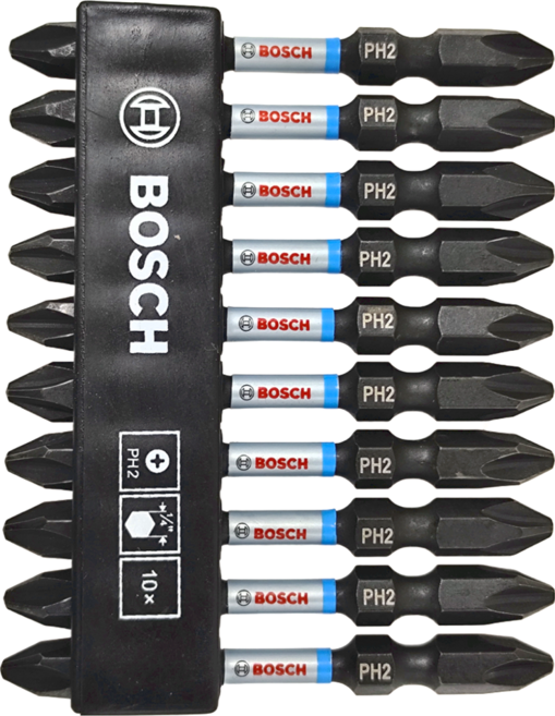 BOSCH 博世 台灣公司貨 PRO Impact 抗衝擊長槽雙頭型高扭力起子頭 2608522405 65mm 100g 10支, 1組