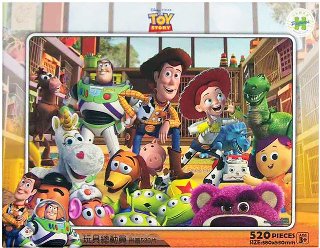 HUNDRED PICTURES 百耘圖 Toy Story 3拼圖 520片 尺寸380x530mm, 玩具總動員 多色, 1盒