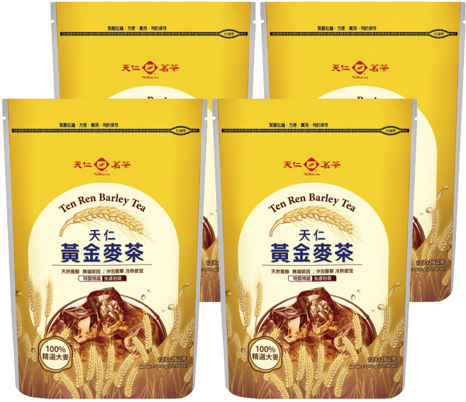 天仁茗茶 天仁黃金麥茶, 25g, 12包, 4袋