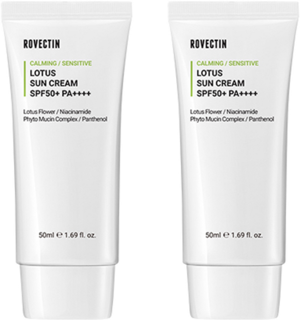 로벡틴 카밍 연꽃수 선크림 SPF50+ PA++++, 50ml, 2개