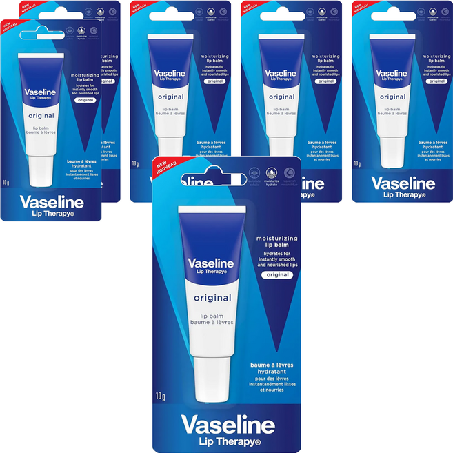 Vaseline 凡士林 護唇膏, 經典無香, 10g, 6條